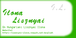 ilona lisznyai business card